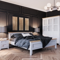Drewniane łóżko z zabudowanym przodem - 5