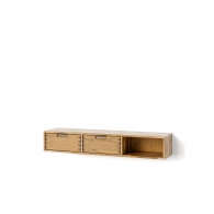 Dębowa wisząca szafka z szufladami i półką - Möbel SKY