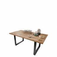 Stół z dębowym blatem w stylu loftowym - Meble Grande